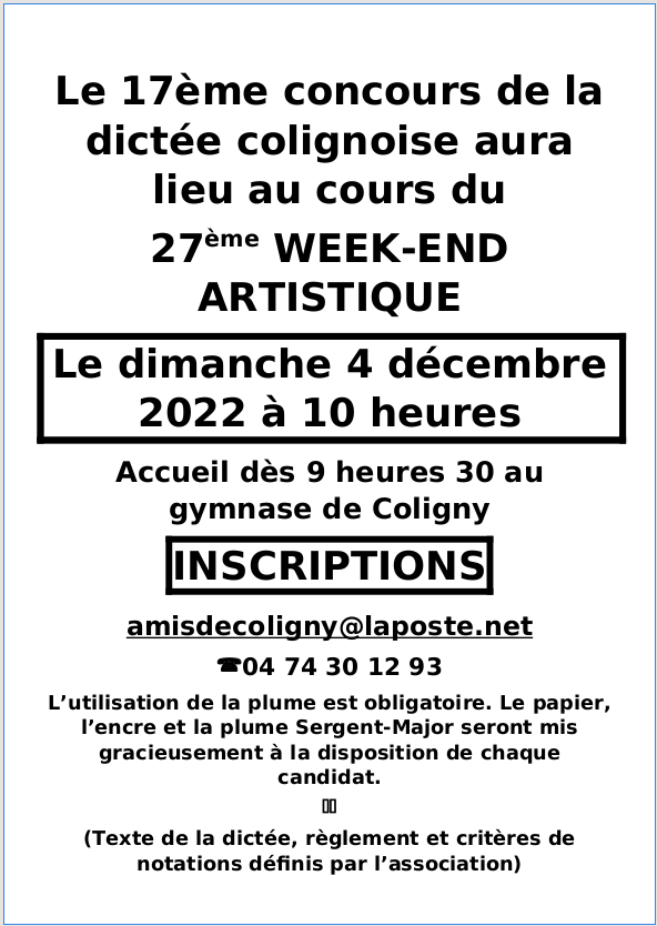affiche dictee2022